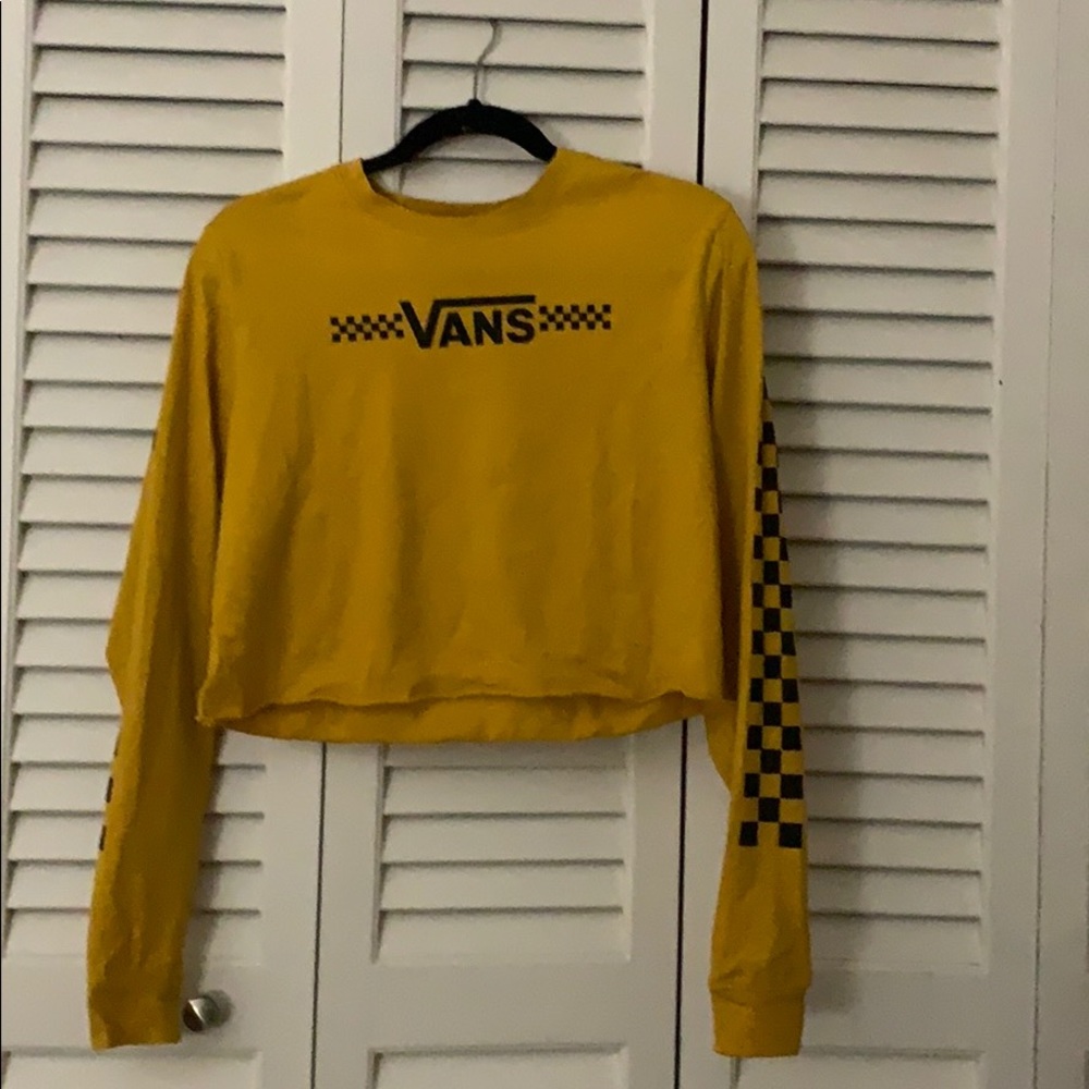 Mustard Cropped Vans Long Sleeve Shirt